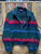 Vtg Polo Sport Ralph Lauren Green Red Blue Striped Fleece Jacket Size XL