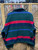 Vtg Polo Sport Ralph Lauren Green Red Blue Striped Fleece Jacket Size XL