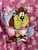 Vtg 90s Looney Tunes Taz Tasmanian Devil Pink AOP Bow Ribbon T-Shirt Size 2XL