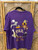 Vtg 1993 Looney Tunes Taz Tasmanian Devil Daffy Duck Bugs Bunny Hip Hop College Double Sided Purple T-Shirt Size XL