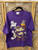 Vtg 1993 Looney Tunes Taz Tasmanian Devil Daffy Duck Bugs Bunny Hip Hop College Double Sided Purple T-Shirt Size XL