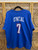 Y2K 2004 NBA All Star Game EAST Jermaine O'Neal #7 Blue Puff Print T-Shirt Size XL