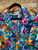 Vtg Hilo Hattie Blue Floral Short Sleeve Button Down Hawaiian Shirt Size XL