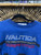 Vtg Nautica Competition Spellout Striped Embroidered Logo Blue Sweatshirt Size XL