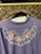 Vtg Floral Flowers Purple Crewneck Sweatshirt Size Women's XL
