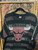 Vtg 1992 NBA Chicago Bulls Logo AOP Black T-Shirt Size XL