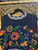 Vtg 80s Oilily Navy Blue Floral Knit Sweater Size Large Vtg 80s Oilily Navy Blue Floral Knit Sweater Size Large