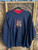 Vtg Dogs To Forgive is Canine Navy Blue Grandma Sweatshirt Crewneck Size XL