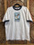 Y2K Bob Ross 'Happy Trees' Ringer Tee White /Navy Blue Shirt Size XL Y2K Bob Ross 'Happy Trees' Ringer Tee White /Navy Blue Shirt Size XL