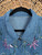 Y2K Denim Embroidered Floral Jacket Size Women's XL Y2K Denim Embroidered Floral Jacket Size Women's XL