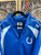 Y2K NFL Indianapolis Colts Blue Faux Leather Jacket Size XL