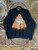 Vtg 90s Candy Corn Cat Black Halloween Crewneck Sweatshirt Size Large