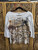 Vtg All Over Print Long Sleeve Halloween White T-Shirt Women's Size Medium Vtg All Over Print Long Sleeve Halloween White T-Shirt Women's Size Medium