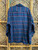 Harbor Bay  Purple & Blue Striped Flannel Shirt Size XXL 2XL