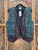 Vtg Embroidered Blue/Purple Hippie Vest Size Medium