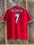 Vintage 90s 1998 Umbro Manchester United Sharp Felt David Beckham #7 Futbol Collared Jersey Size Large L