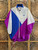 VTG 90s Reebok White, Purple, Blue Full Zip Windbreaker Size Medium