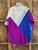 VTG 90s Reebok White, Purple, Blue Full Zip Windbreaker Size Medium