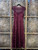 Vtg 90s Victoria's Secret Burgundy Red Mesh Sleeve Maxi Slit Dress Size Medium