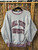 Vintage 80s 90s Ball State University Reverse Weave Heather Grey & Red Crewneck Sweatshirt Size Large