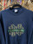 Vintage Notre Dame Fighting Irish Navy Plaid Patch Crewneck Sweatshirt Size Large
