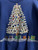 Vintage 80s 90s Bejeweled White Christmas Tree Royal Blue Crewneck Sweatshirt Size 3XL XXXL