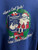 Vintage 80s 90s "Have A Cool Yule!" USPS Santa Royal Blue Crewneck Sweatshirt Size Large