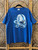 Y2K Indianapolis Colts NFL Football Helmet Graphic Blue T-Shirt Size Large