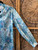 Deadstock Vintage 70s 80s Sears Light Blue Floral Blouse Women's Size 10