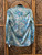 Deadstock Vintage 70s 80s Sears Light Blue Floral Blouse Women's Size 10