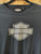 Vtg Harley Davidson Bejeweled Women's Long Sleeve Black Baby Tee Size Medium