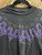 Y2K Harley Davidson Purple Motif Graphic Black T-Shirt Size Large