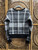 Y2K Juicy Couture Grey Plaid Wool Blend Knit Sweater Size Small