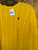 Deadstock Y2K Ralph Lauren RL Yellow Cable Knit Sweater Size Small
