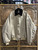 Vtg Beige Carhartt Black Corduroy Collar Santa Fe Jacket Size Large Tall