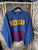 Vintage Michigan Wolverines Navy Blue Purple Color Block Crewneck Sweatshirt Size XL X-Large