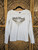 Vtg Y2K Harley Davidson Women's Long Sleeve White Baby Tee Size Large