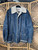 Vintage 80s 90s Lee Stormrider Sherpa Lined Denim Jacket Size Large