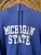 Vintage Michigan State University Spartans Blue Hoodie Sweatshirt Size XL