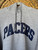 Vintage NBA Indiana Pacers Embroidered Gray Hoodie Sweatshirt Size Large
