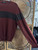 Y2K Yves Saint Laurent Maroon & Grey Knit Crewneck Sweater Size Medium