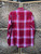 Vintage 80s 90s Saugatuck Red Pink Plaid Button Down Shirt Size Medium