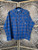 Wrangler "Wrancher" Blue Plaid Button Down Shirt Size XL