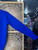 Vintage 60s 70s Coane Red "P" Cobalt Blue V-Neck Sweater Size 38