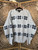 Vintage Croft & Barrow White Navy Winter Motif Textured Knit Sweater Size XLT X-Large Tall