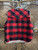 Vintage Lumberjack Plaid Red & Black Sherpa Vest Size Medium