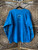 Y2K Harley Davidson HD Columbus, IN Blue Tie Dye Long Sleeve T-shirt Size X-Large
