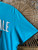 Y2K Aeropostale Est. 1987 Aqua Blue T-Shirt Stitched Letter T-Shirt Size Large