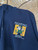 Vintage 90s Artex Notre Dame University Fightin' Irish Navy Blue Hooded Sweatshirt Size Large