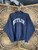 Y2K Butler University Stitched Lettering Navy Hooded Sweatshirt Size Small